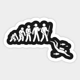 Evolution Of Scuba Diving Sticker